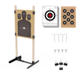 KNINE OUTDOORS Shooting Target Stand for Outdoors, Durable Paper Target Holder with Stable Adjustable Base for Paper Shooting Targets Cardboard KNINE OUTDOORS