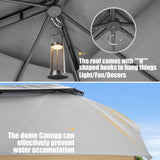 HOTEEL Gazebo 12x20, Outdoor Gazebo on Clearance with Double Ventilated Flat Roof, Privacy Curtains & Mosquito Netting, Easy Set up Canopy Tent with Stable Metal Frame for Patio, Gray (Upgraded 2.0) Hoteel