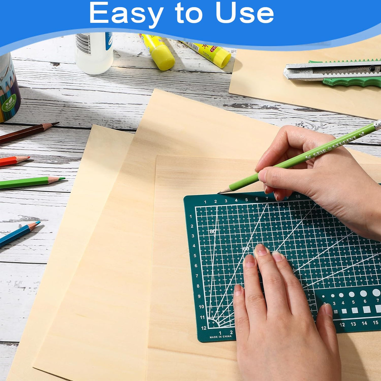 12 Pack Basswood Sheets 12"x20"x1/8" for Crafts - 3mm Unfinished Balsa Wood Plywood Crafts, Ideal for DIY, Drawing, Painting, Engraving, Staining, Model Carving, Wood Burning, and Laser Cutting Santoy