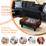 Wakefit Sectional Sofa Couch, Modern 4-Seaters Living Room Furniture Sets with Chaise Lounge, Ottoman & 2 Pillows | L Shape Couch | Cup Holder | Faux PU Leather, Black Wakefit