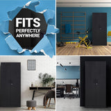 Yizosh Garage Metal Storage Cabinet with Lock - 72" Garage Storage Cabinet with 2 Locking Doors and 5 Adjustable Shelves, Black Steel Lockable File Cabinet for Home,Office,Garage Yizosh Garage