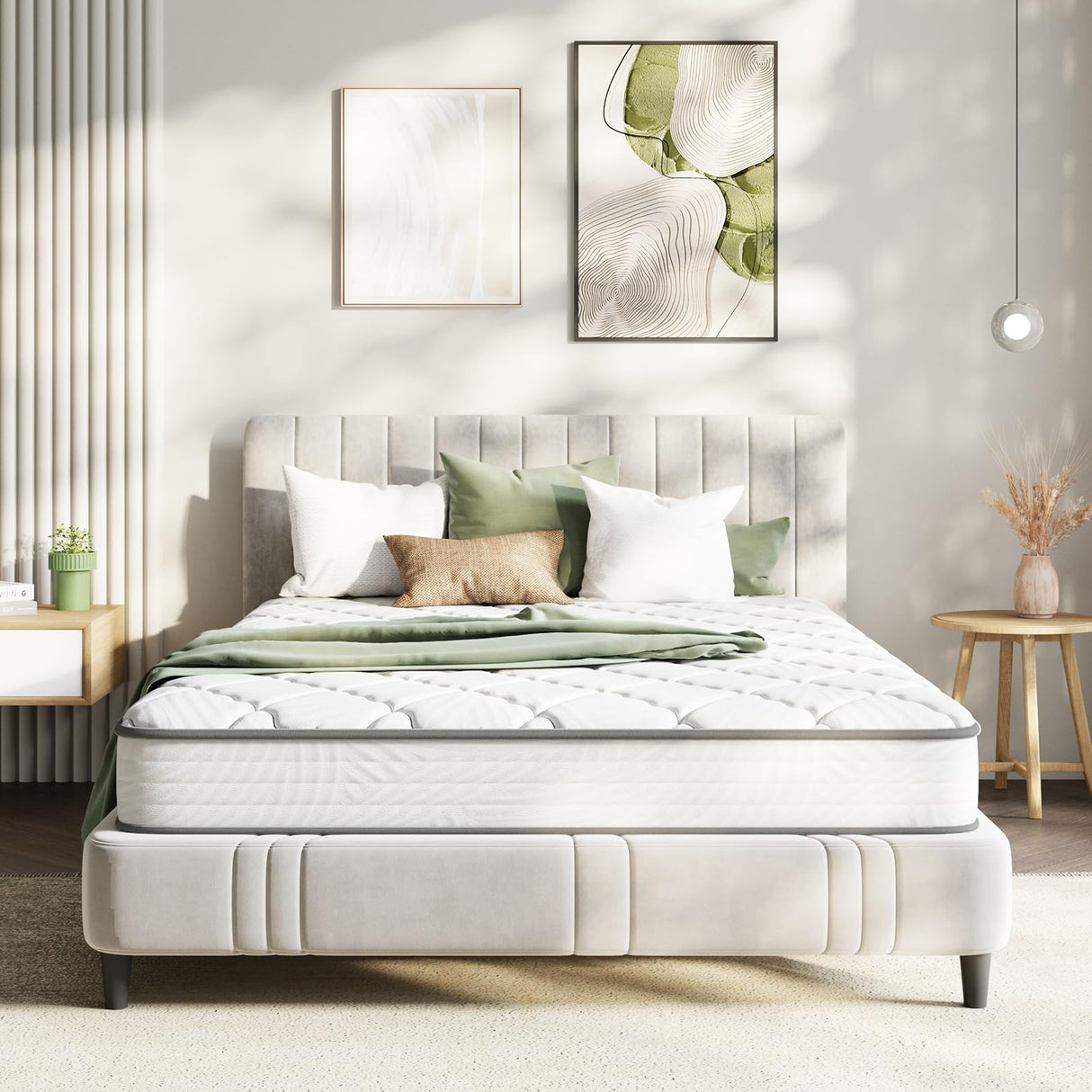 Novilla Twin Mattress, 8 inch Twin Bed Mattress in a Box, Hybrid Mattress for Back Pain Relief & Support, Twin Size Mattress with Comfortable & Durable Support, Certipur-Us Certified Novilla