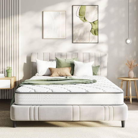 Novilla Twin Mattress, 8 inch Twin Bed Mattress in a Box, Hybrid Mattress for Back Pain Relief & Support, Twin Size Mattress with Comfortable & Durable Support, Certipur-Us Certified Novilla