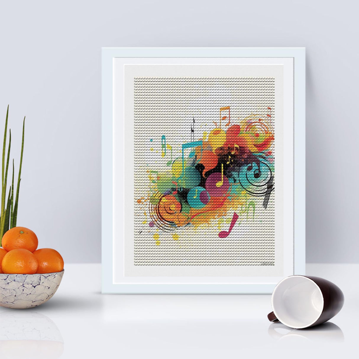 UIBDVKS Abstract Music Themed Diamond Painting Kits for Adults 5D Diamond Art Kits DIY Personalized Diamond Photo Home Wall Decor 12x16inch UIBDVKS