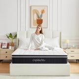 CMFOBAMTS 8 Inch Twin Mattress, Memory Foam Hybrid Mattress in a Box with Independent Spring for Motion Isolation and Pressure Relief, Comfortable Medium Firm CMFOBAMTS