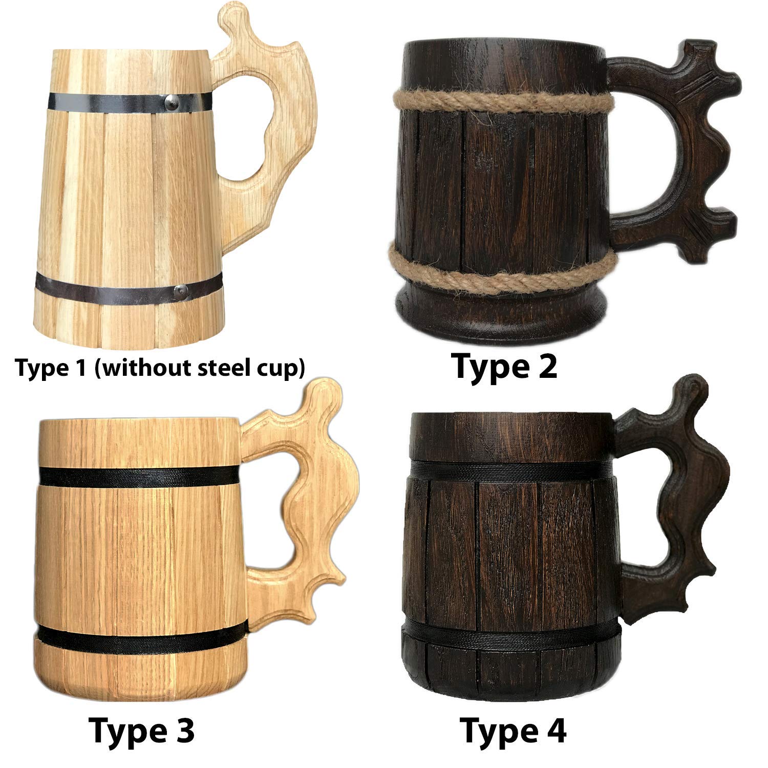 Personalized Wooden Beer Mug - Thumbnail 4