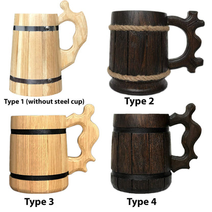 Personalized Wooden Beer Mug. Personalized Groomsmen Gift. Groomsmen Beer Mug. Groomsman Gift. Wedding Gift. Best Man Gift. Wooden Tankard. Personalized Wedding Gift. Wood Mug. Custom Beer St - WoodArtSupply