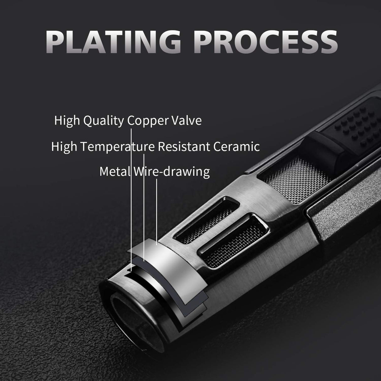 Zoocura Torch Lighter Butane Lighter Refillable Jet Flame Torch Lighters Windproof Gas Long Torch Lighter Adjustable Butane Pen Lighter for Candles Grill BBQ Stove Camping(Gas Not Included) Zoocura