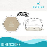 Ostrich Deluxe 3N1 Lightweight Lawn Beach Reclining Lounge Chair with Footrest, Outdoor Furniture for Patio, Balcony, Backyard, or Porch, Blue Stripe Ostrich