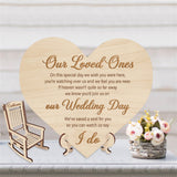 Personalized Wedding Memorial Chair Sign Save a Seat for Someone in Heaven Wedding Day Remembrance Memorial Set Custom 1-15 Memorial Rocking Chairs Dertacoa