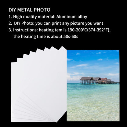 20 Pcs Sublimation Metal Photo Blanks 8"X10" X0.45mm Aluminum Photo Sign Blank Photo Metal Wall Sublimation Poster Frame Blanks