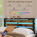 Giantex Queen Bed Frame with LED Headboard, USB Ports, and Storage Drawers Giantex