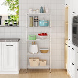 YRLLENSDAN 5 Tier Metal Shelving Unit, Heavy Duty Wire Shelves, Adjustable Storage Rack for Kitchen, Garage Shelving, Pantry Shelves, Storage Shelves Organizer, 24" W x 14" D x 61" H, Chrome YRLLENSDAN