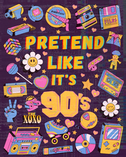 90 s Coloring Book For Adults: Pretend Like It The 90's ; Beautiful Nostalgic Coloring Book For Relaxation And Fun ; Flowers Emoji and More Nostalgic Stuff