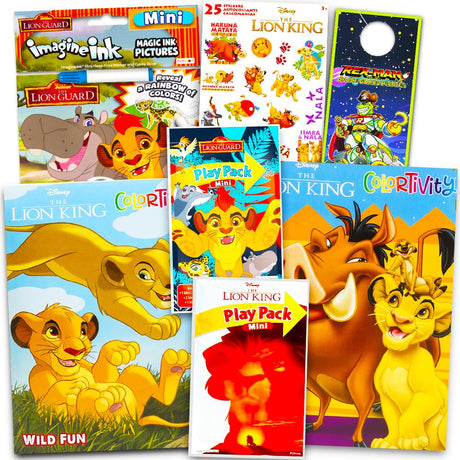 Disney Junior Lion Guard and Lion King Coloring and Activity Set - Bundle of Coloring Book, Play Packs, Imagine Ink and More | Party Supplies Pack Disney