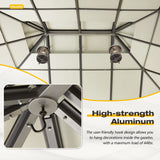 YOLENY 12' x 16' Hardtop Gazebo, Permanent Outdoor Aluminum Patio Gazebo with Aluminum Composite Double Roof for Patio Lawn and Garden, Curtains and Netting Included YOLENY