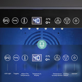 EUHOMY 15 Inch Beverage Refrigerator Cooler Under Counter 127 Cans Beverage Fridge Built-in or Freestanding with Glass Door, LED Light, Beer Fridge for Soda, Water, Wine - Home Kitchen Bar. EUHOMY