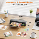 Gasbye 9-Inch Thermal Laminator Machine, World's First Open-Lid Design, Remove Jam in 5s, Auto Shut-Off, NTC Temperature Control, 5 Laminating Sheets for Teacher School Home Office Personal, Black Gasbye