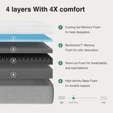 Novilla King Size Mattress 10 Inch, Gel King Memory Foam Mattress in a Box with Comfort Foam for Pressure Relief & Body Support & Cool Night Sleep, CertiPUR-US Certified Novilla