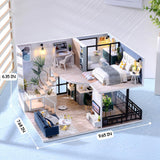 RHZN Miniature House Kit, Dollhouse Kit, Miniature Kit, DIY Mini House Building Kit for Adult Teen RHZN