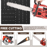 GOOFCXO 44 PCS Interlocking Deck Tiles, 12"x12" Plastic Outdoor Patio Flooring Boards 44 Sq.Ft. All Weather Use Patio Floor Decking Tiles Waterproof Non-Slip for Pool Porch Balcony Backyard GOOFCXO