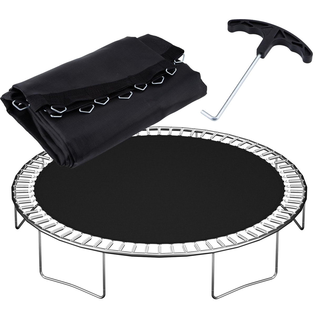 NONMON Trampoline Replacement Mat Fits 12 ft Round Trampoline Frame with 72 V-Hooks Fits 5.5 inch Trampoline Mat, UV-Resistant, with Spring Hook(Not Include Spring) NONMON