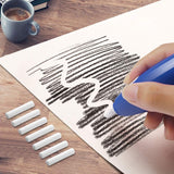 Electric Eraser, 140 Eraser Refills, Electric Pencil Eraser Rechargeable for Artists, Electric Erasers for Drafting, Drawing, Painting, Sketching, Architectural Plans, Detailer Tool-Blue AFMAT