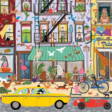 Mudpuppy's Critter City 500 Piece Family Puzzle, Bold Illustrations of Your Favorite City Animals, Provides Hours of Puzzling Fun, Perfect for Ages 8+, Puzzle Image Insert Included Mudpuppy