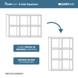 ClosetMaid 4176 6-shelf Cubeicals Organizer, 6-Cube, Birch ClosetMaid