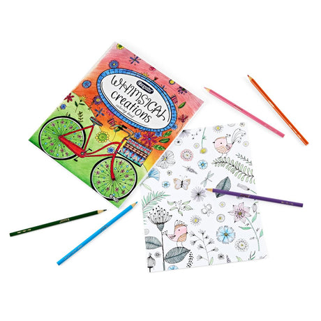 Crayola Whimsical Creations Coloring Book for Adults (40pgs), Adult Coloring Pages, 8x10, Perforated, Gift for Teens & Adults Crayola