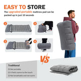 ATORPOK Camping Cot for Adults with Cushion Comfortable, Portable Folding Bed for Sleeping Supports 450 lbs (Gray) ATORPOK