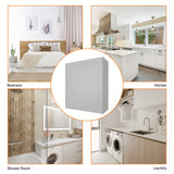 ROOMTEC Wood Wall Cabinet, Single Door Medicine Cabinet with Adjustable Shelves and Soft-close Door for Kitchen, Bathroom, and Laundry. 12" D*21" W*30" H, Shaker Dove ROOMTEC