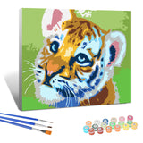 Wings Giant Framed Paint by Numbers Kit for Kids Ages 4-8, 8-12, Beginner Cartoon Dog Theme, Pre-Printed Acrylic Painting, (12 x 14 inch) Canvas, Clear Numbering, Includes Inner Hook, Wall Decor Wings Giant