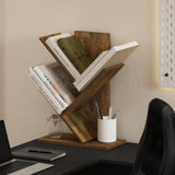 Furinno Tree Book Shelf, 3-Tier Bookshelf, Tree Bookcase for Room Decor, 8.4 x 15.7 x 21.3, for Living Room, Bedroom, Home Office, Amber Pine Furinno