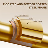 Furnimart Upholstered Tufted White Bench Ottoman with Padded Seat, Footrest Foot Stool with Sturdy Metal Leg, White Leather Bench for Bedroom Living Room Entryway Furnimart