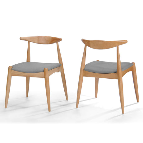 Christopher Knight Home Francie Fabric with Oak Finish Dining Chairs, 2-Pcs Set, Beige Christopher Knight Home