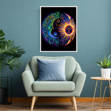 Moon Paint by Number for Adults-Paint by Numbers for Adults Beginner, Sun Paint by Numbers for Gift Home Wall Decor (16x20 inch) HITO