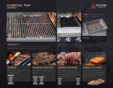 Mont Alpi MA-957 5-Burner 63000 BTU Black Stainless Steel Outdoor Kitchen Bar Gas Island Grill w/Infrared Rear Burner + Rotisserie Kit + Granite Countertop + Storage Cabinets & Full Weather Cover Mont Alpi