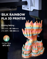 SUNLU Silk Rainbow PLA Filament, Multicolor Silk 3D Printer Filament 1.75mm +/- 0.02mm, Fast Color Change Each 8 Meters, 330 Meters, 1kg/2.2lbs, Silk Rainbow Filament(Lilac-Violet) SUNLU