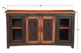 Martin Svensson Home Santa Fe 70" TV Stand | Antique Black & Aged Distressed Pine Martin Svensson Home