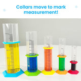 Hand2mind Starter Science Graduated Cylinder Set, Science Lab Equipment for Kids, Measuring Toys, Educational Science Kits, Chemistry Set, Science Supplies for Classroom (Set of 5) hand2mind