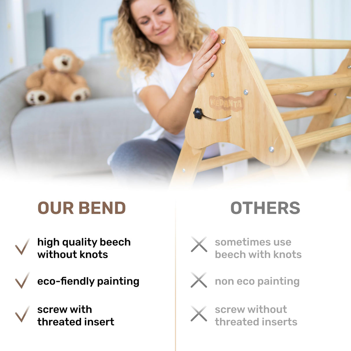 Indoor Playgroud Jungle Gym for Toddlers Slide,Climbing Toys for Toddlers Playset-Indoor Play Gym Swedish Ladder,Climbing Play Structure Set for Kids-Indoor Playground - Anthill-4 WEDANTA