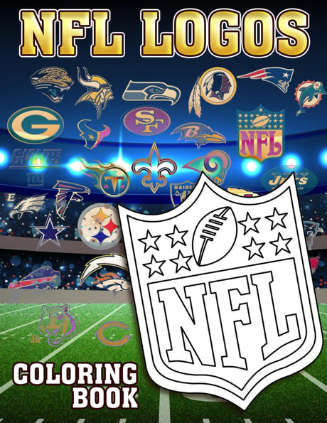 NFL Logos Coloring Book: Unwind with Sports Coloring Pages and Team Logo Designs for All Ages to Enjoy Majosta