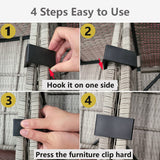 10 Pieces Outdoor Patio Furniture Clips Sectional Couch Sofa Funiture Clips Wicker Rattan Furniture Alignment Connector Wicker Chair Fastener Clips Connect The Sectional or Module Outdoor Couch Black Patio Novagarden