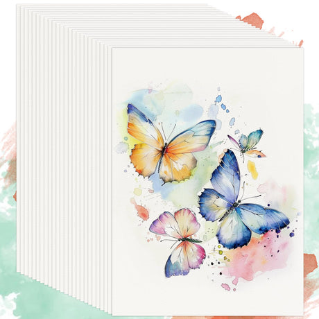 25 Sheets Watercolor Paper - 11.7 x 8.3 Inch Water Color Paper Suitable for Beginners Students Adults Artists Ideal for Drawing Oil Pastels, Acrylic Painting, Sketch, Finger Paints, Art Works Supplies MAQIHAN