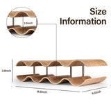 TRUDING Countertop Wine Rack - 7 Bottle Freestanding Wine Bottle Holder Stand - 2 Tier Wooden Wine Storage Rack - Wavy Wine Organizer for Cabinet Pantry Home Kitchen Bar TRUDING
