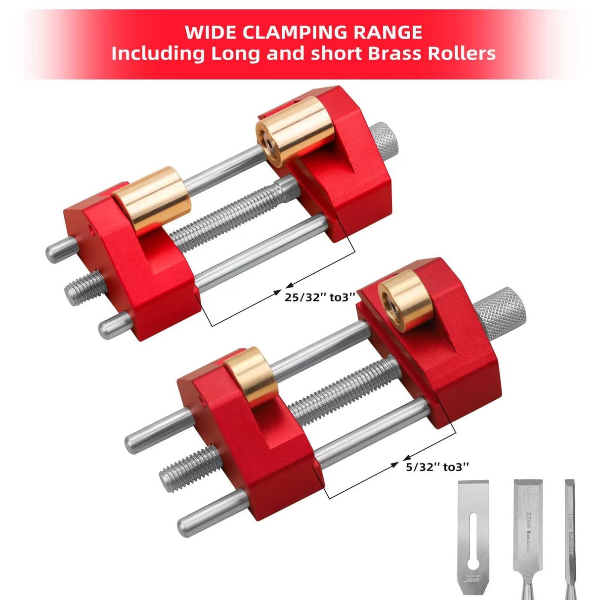GOINGMAKE Honing Guide System Chisel Sharpening Kit for Woodworking Chisels and Planes 5/32" to 3" Chisel Sharpener Sharpening Holder Guide Red Woodworking Tools Precision Sharpening Jig goingmake