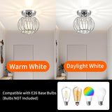 ZtuoYong Crystal Ceiling Light, Crystal Semi Flush Mount Ceiling Light Silver Crystal Chandelier for Kitchen Hallway Entrance Balcony Dining Rooms Living Rooms Bar Farmhouse … ZtuoYong