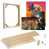 DIY Wood Canvas Frame Kit, Solid Wooden Stretcher Bars for Oil Paintings, Prints Canvas, Poster Frame for Stretching and Framing, Easy Assembly, Made in USA 12x16,1 Set WoodArtSupply