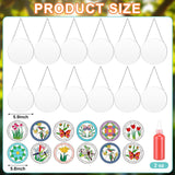 47 Pcs Stained Glass Painting Starter Kit Suncatcher Craft DIY Window Paint Art Including 7 Colors 12 Suncatchers 12 Patterns 12 Chains 4 Tool Set for DIY Project Spring Home Birthday Party Activities Watersay